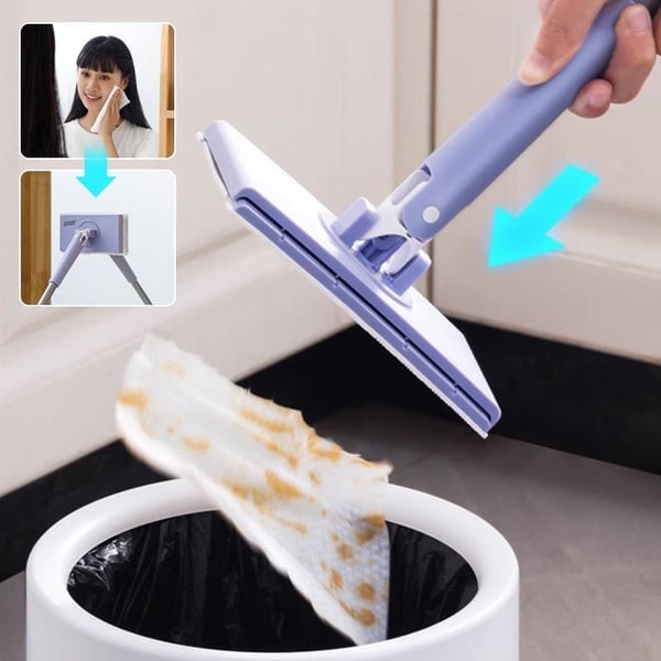 Flat Mop Touch-Free Pad Change 360 Degree Swivel