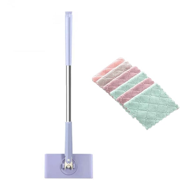 Flat Mop Touch-Free Pad Change 360 Degree Swivel
