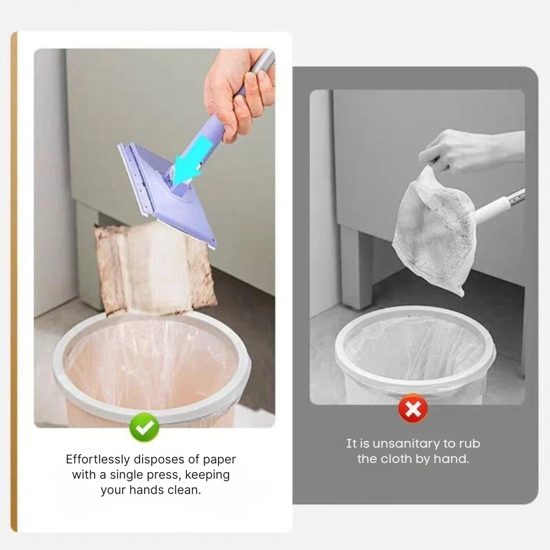 Flat Mop Touch-Free Pad Change 360 Degree Swivel