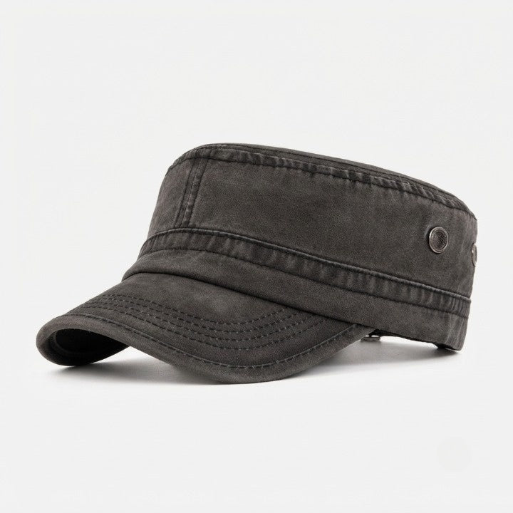 Flat Top Cap Cotton Curved Visor & Adjustable Fit