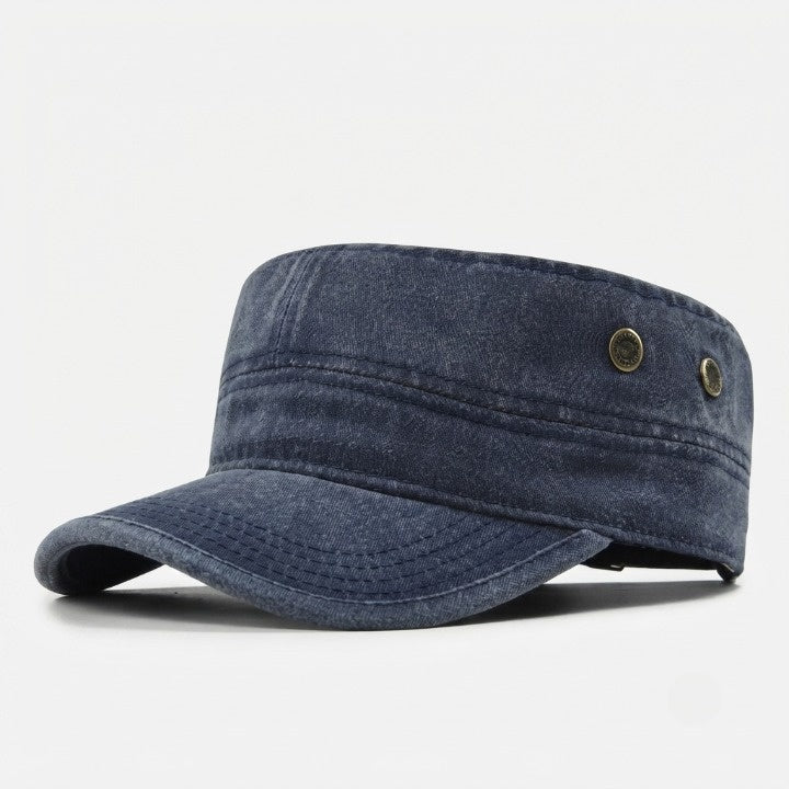 Flat Top Cap Cotton Curved Visor & Adjustable Fit