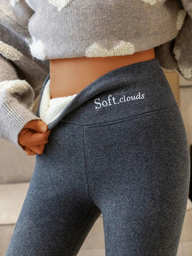 Fleece Leggings Wool-Lined Thermal Slimming