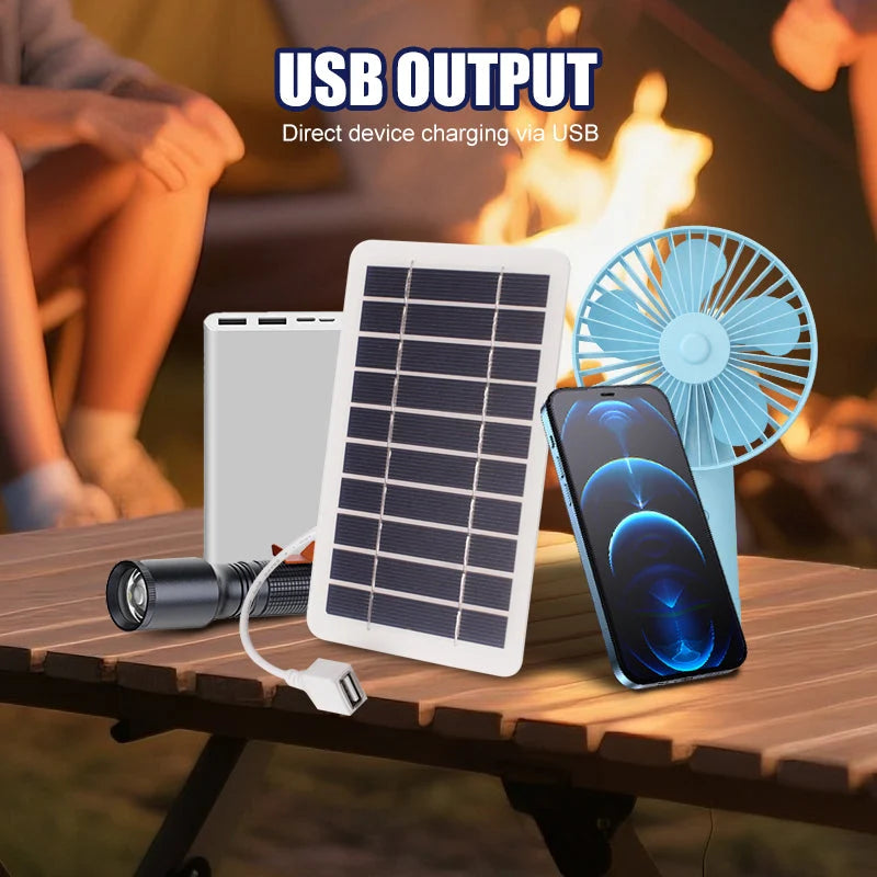 Flexible Solar Panel 2W 5V USB Output Weatherproof