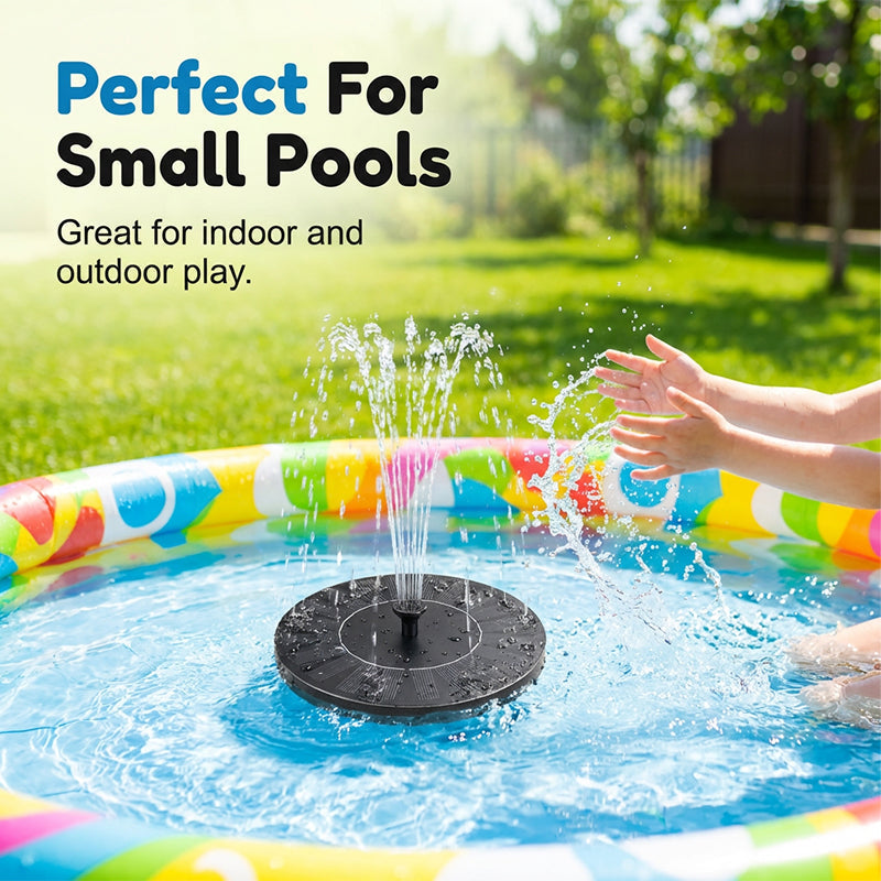 Floating Fountain Solar-Powered Interchangeable Nozzles Bathtub & Small Pools