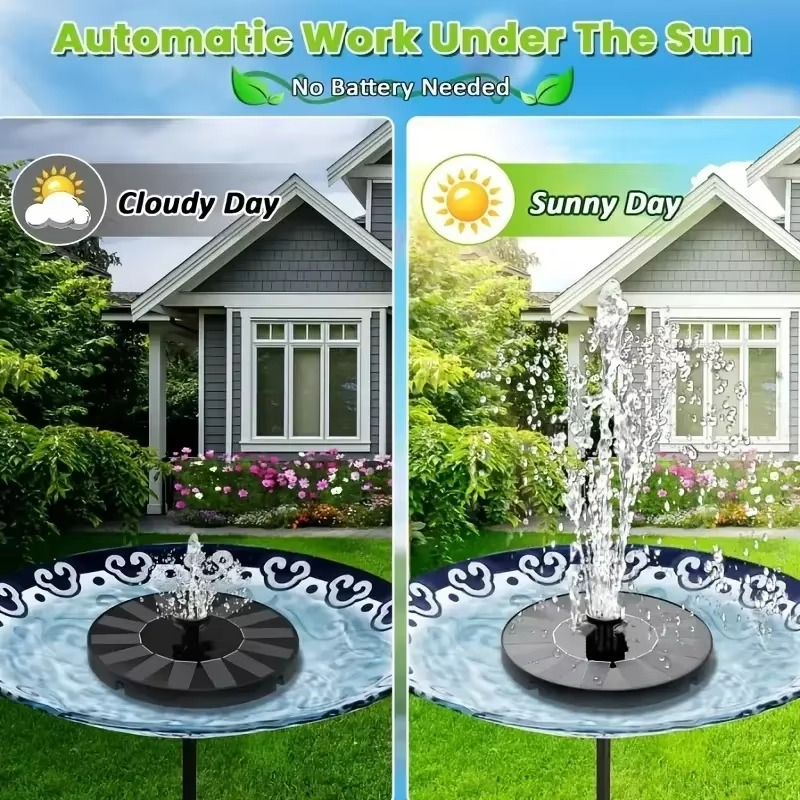 Floating Fountain Solar-Powered Self-Sufficient 6.7 Inch