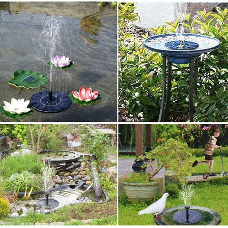 Floating Fountain Solar-Powered Six Interchangeable Heads