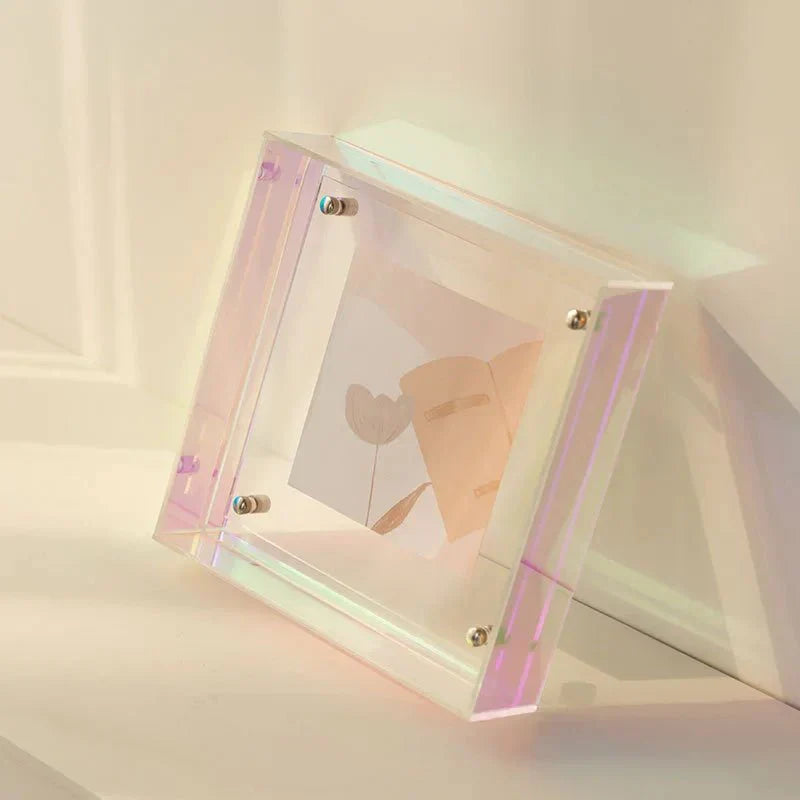 Floating Photo Frame Clear Acrylic Tabletop & Wall Mount