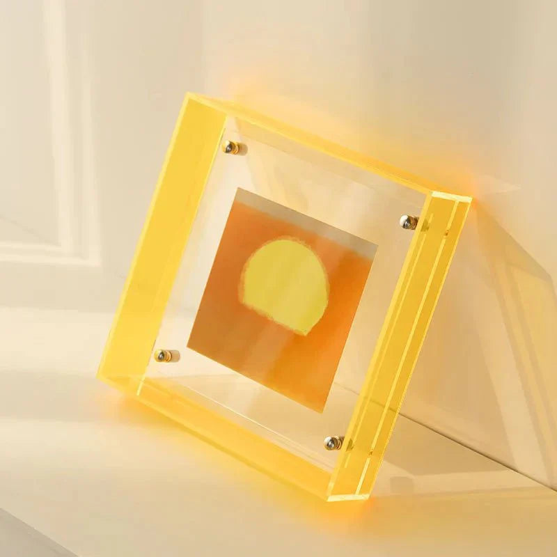 Floating Photo Frame Clear Acrylic Tabletop & Wall Mount