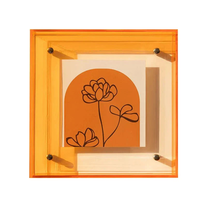 Floating Photo Frame Clear Acrylic Tabletop & Wall Mount