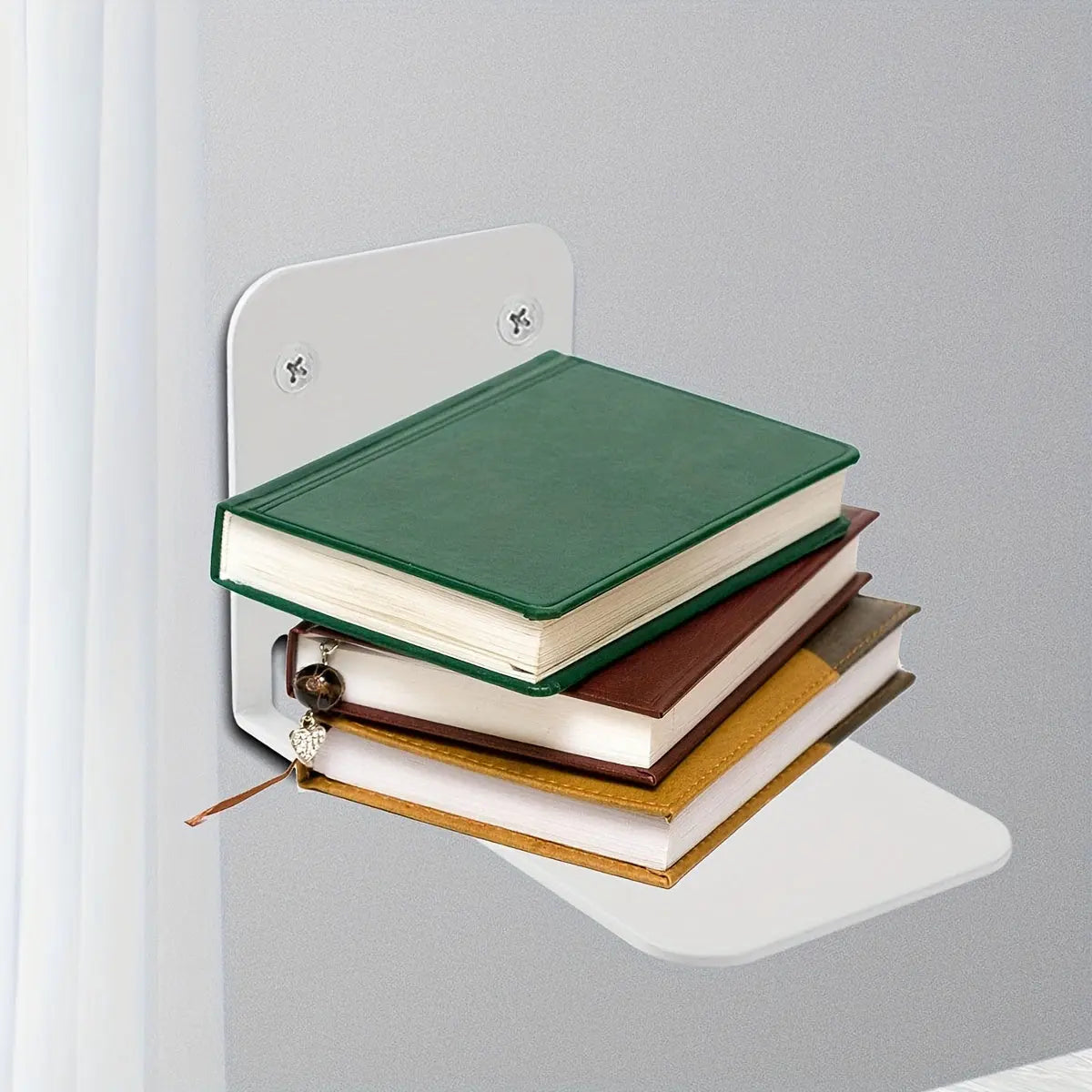 Floating Wall Shelf Invisible Mount Galvanized 22 Lb Capacity