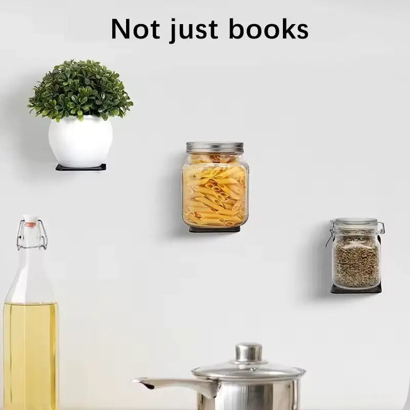Floating Wall Shelf Invisible Mount Galvanized 22 Lb Capacity