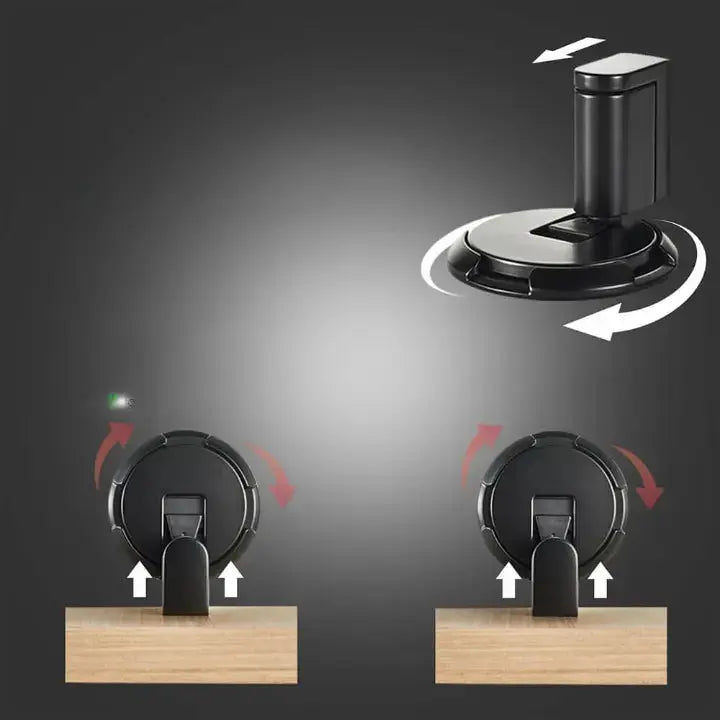 Floor Doorstop Push-To-Hold Zinc Alloy Adhesive Or Screw Mount