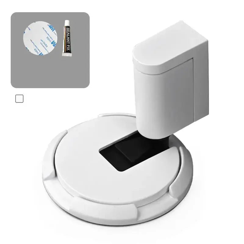 Floor Doorstop Push-To-Hold Zinc Alloy Adhesive Or Screw Mount