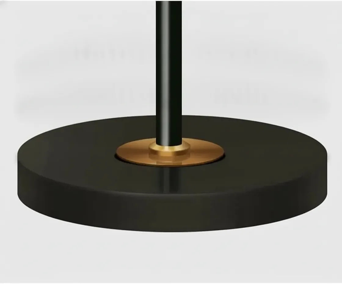 Floor Lamp Adjustable Head Forged Iron Base Fabric Shade