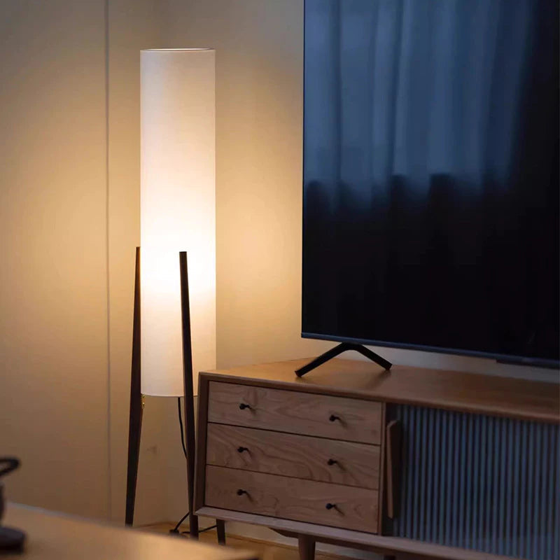 Floor Lamp Solid Walnut Tripod Touch Dimmer 3 Colors