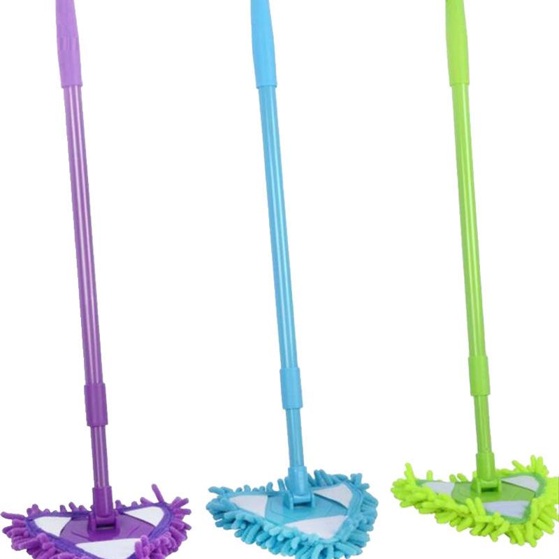 Floor Mop 180° Rotatable Triangle Head Telescopic Handle