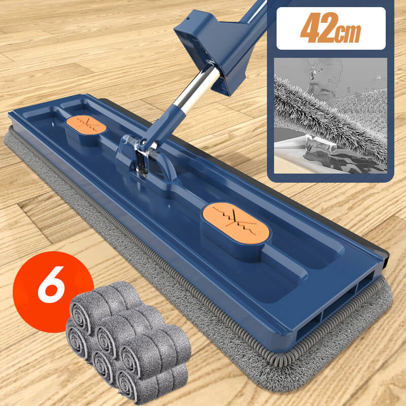 Floor Mop Hands-Free Spin 360° Swivel Super-Absorbent Microfiber