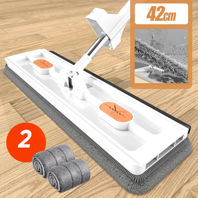 Floor Mop Hands-Free Spin 360° Swivel Super-Absorbent Microfiber