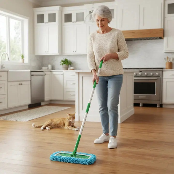 Floor Mop Pads Chenille Microfiber Reusable Set Of 6