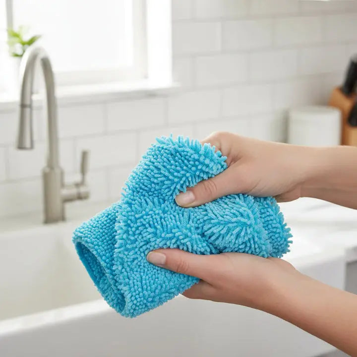 Floor Mop Pads Chenille Microfiber Reusable Set Of 6