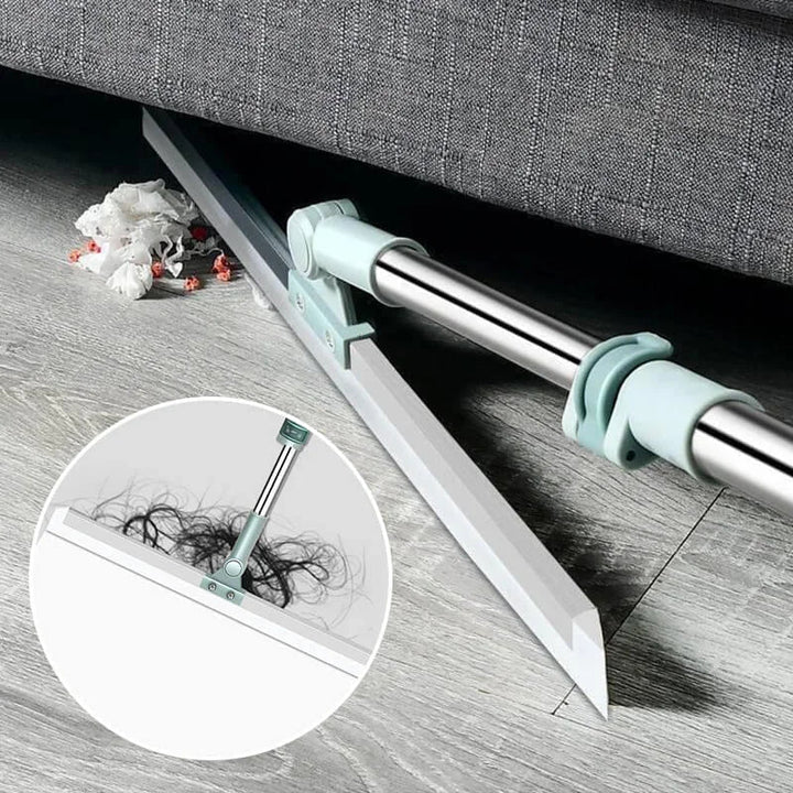 Floor Mop Telescopic Handle 180 Degree Swivel Silicone Lip