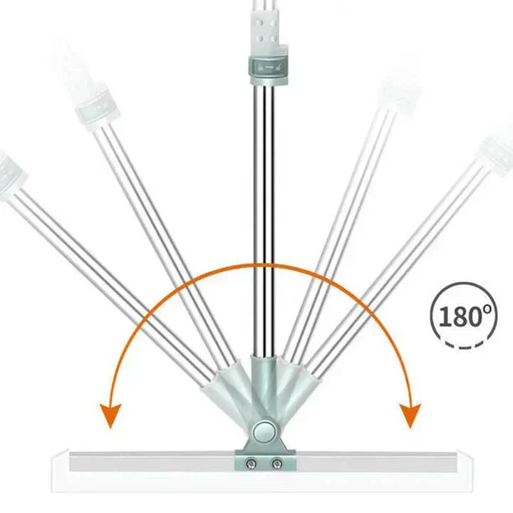 Floor Mop Telescopic Handle 180° Swivel High-Density Silicone