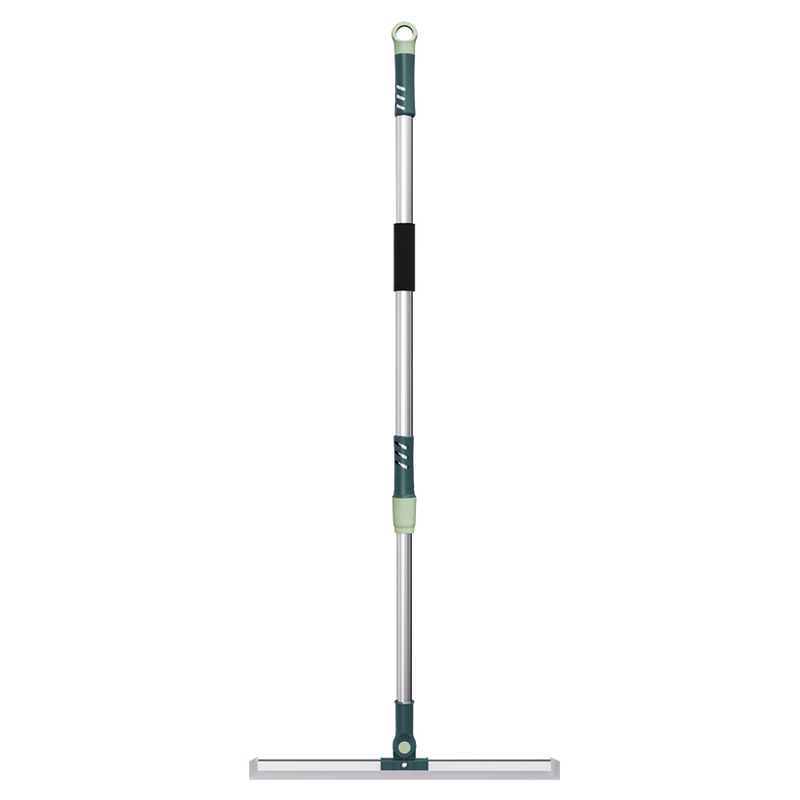 Floor Squeegee 180° Rotating Head Silicone Blade Telescopic Handle