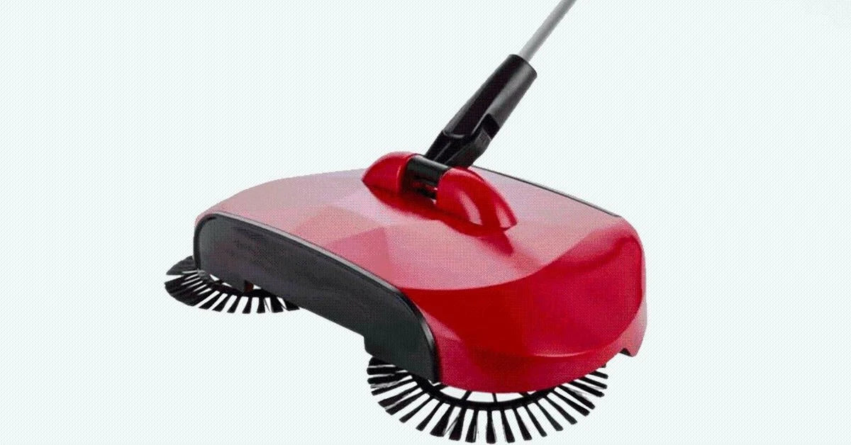 Floor Sweeper 360° Rotating Brushes 0.5L Dustbin