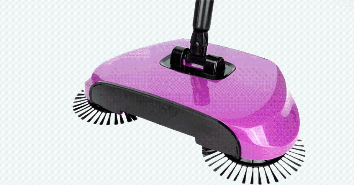 Floor Sweeper 360° Rotating Brushes 0.5L Dustbin