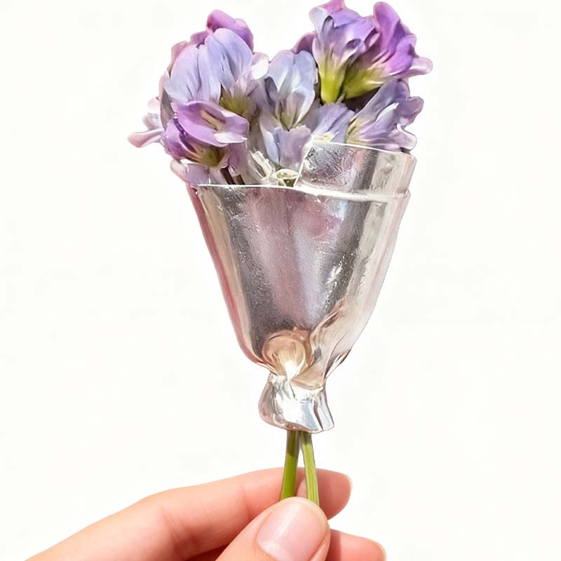 Flower Brooch Mini Bouquet Holder Safety Clasp