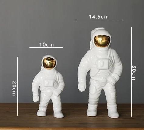 Flower Vase Astronaut Figurine Integrated Compartment