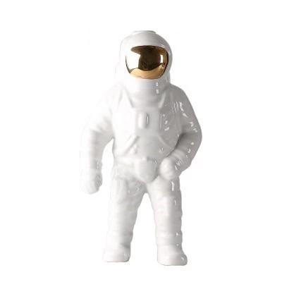 Flower Vase Astronaut Figurine Integrated Compartment