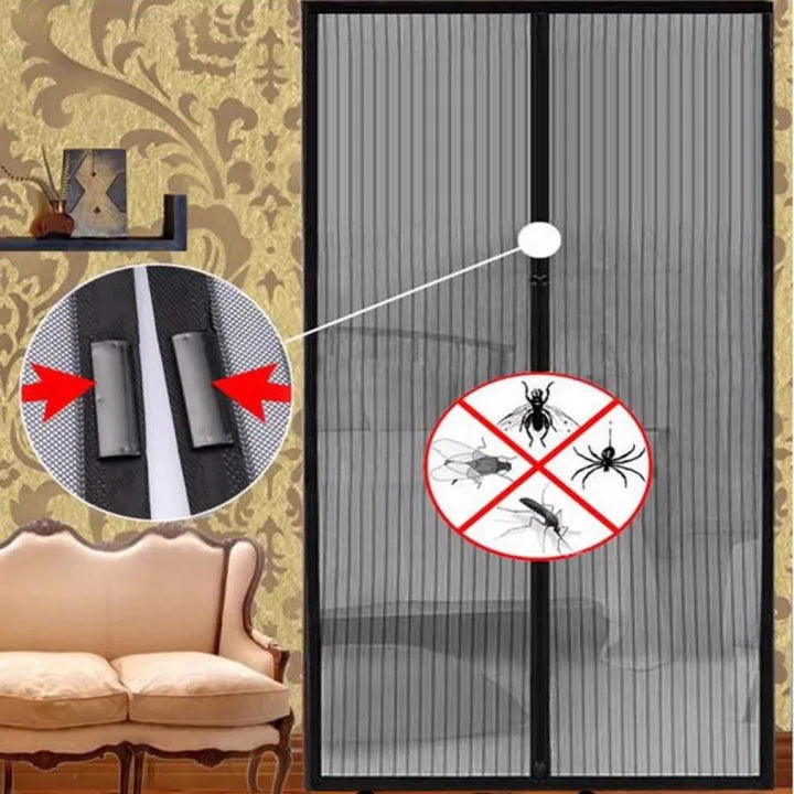 Fly Screen Door Self-Closing Magnetic Polyester 80×210 cm