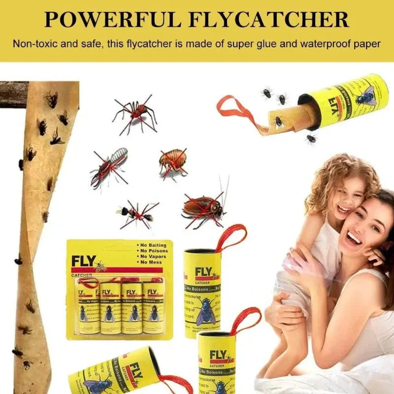 Fly Sticky Traps Double-Sided Adhesive Chemical-Free 40 Rolls