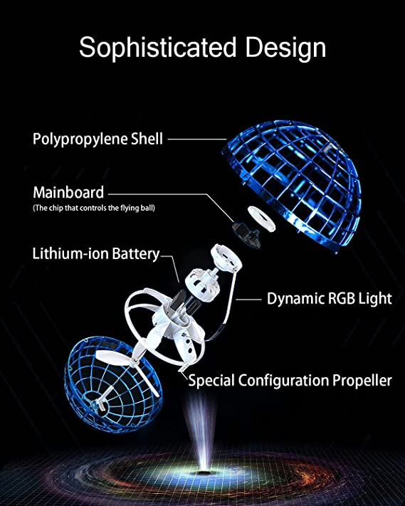 Flying Ball Toy USB Rechargeable & RGB LED
