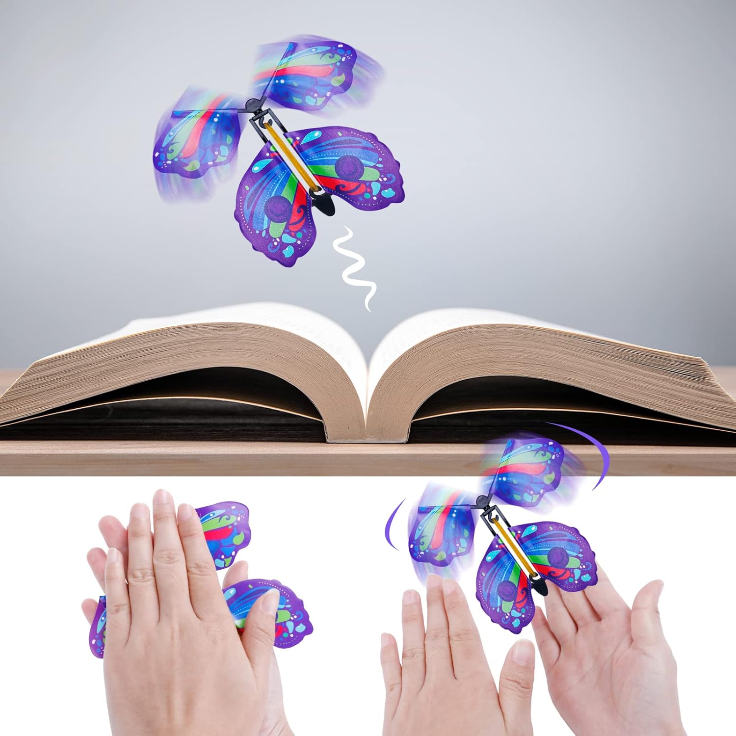 Flying Butterfly Set Reusable Wind-Up Set of 15