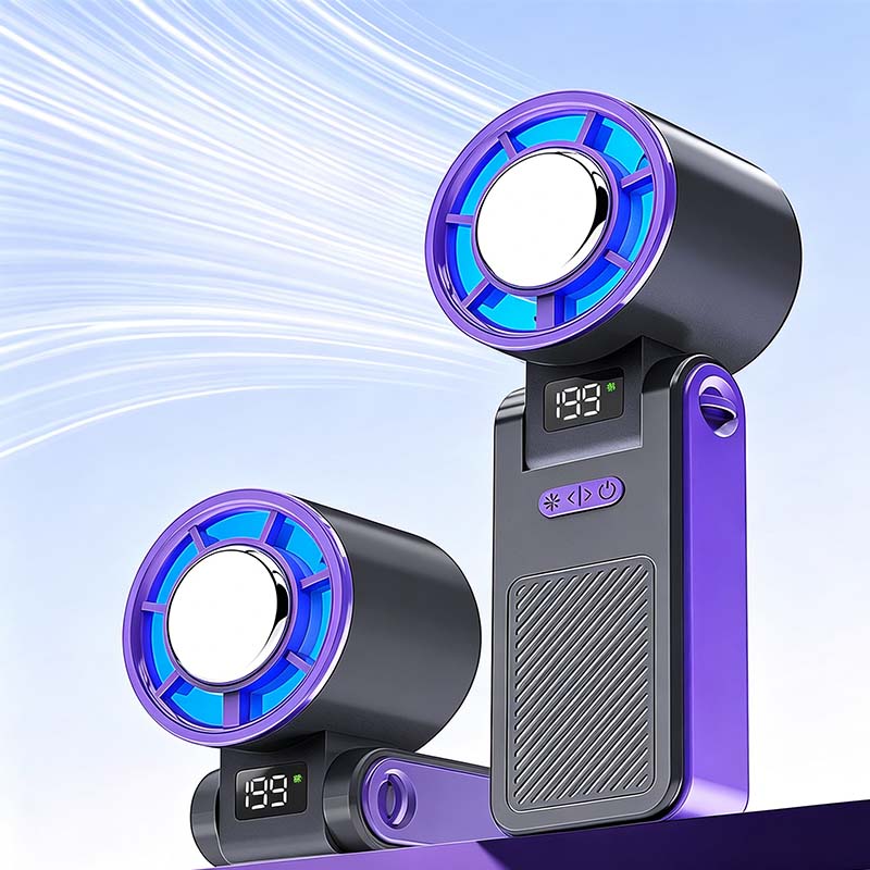 Foldable Fan 3-in-1 Semiconductor Cooling & LED