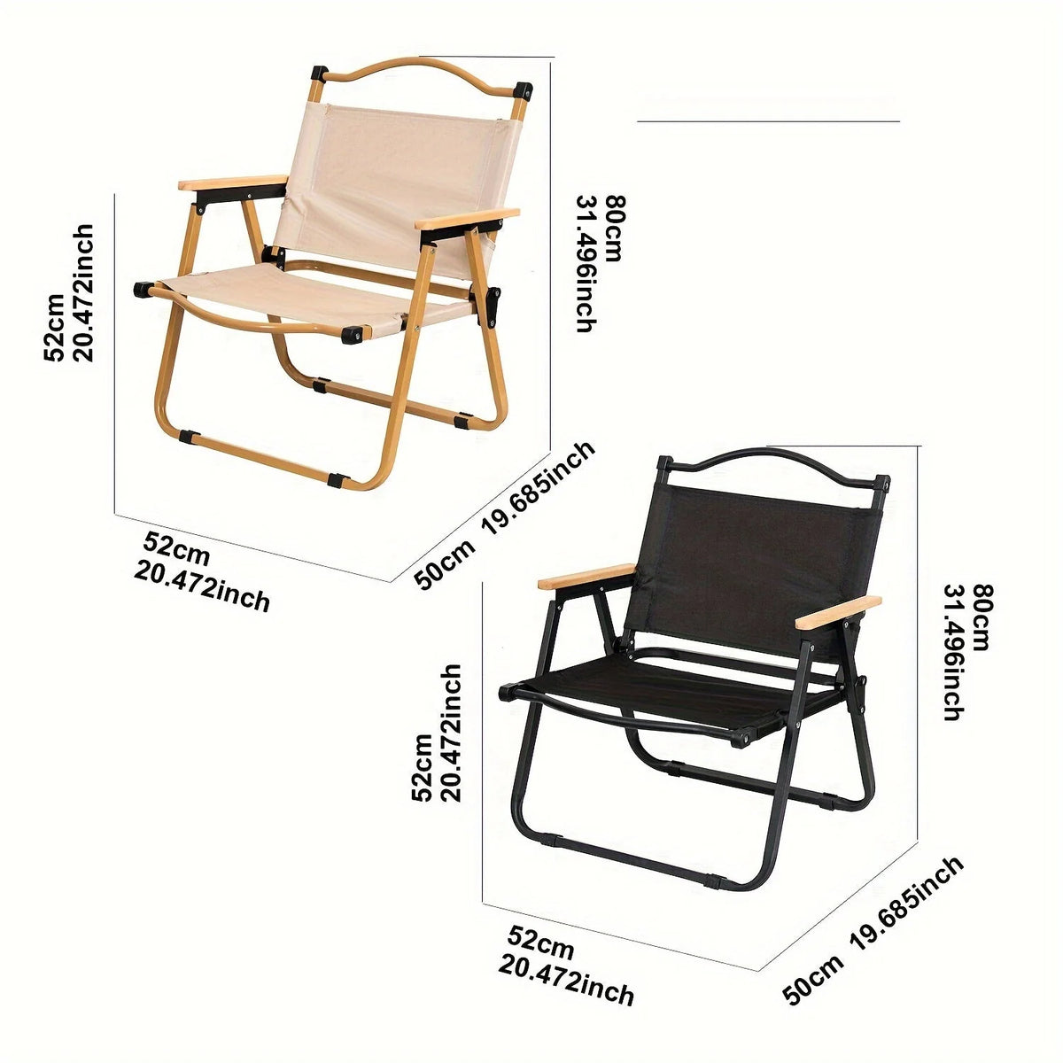 Folding Camping Chair Aluminum Alloy Frame Adjustable Backrest