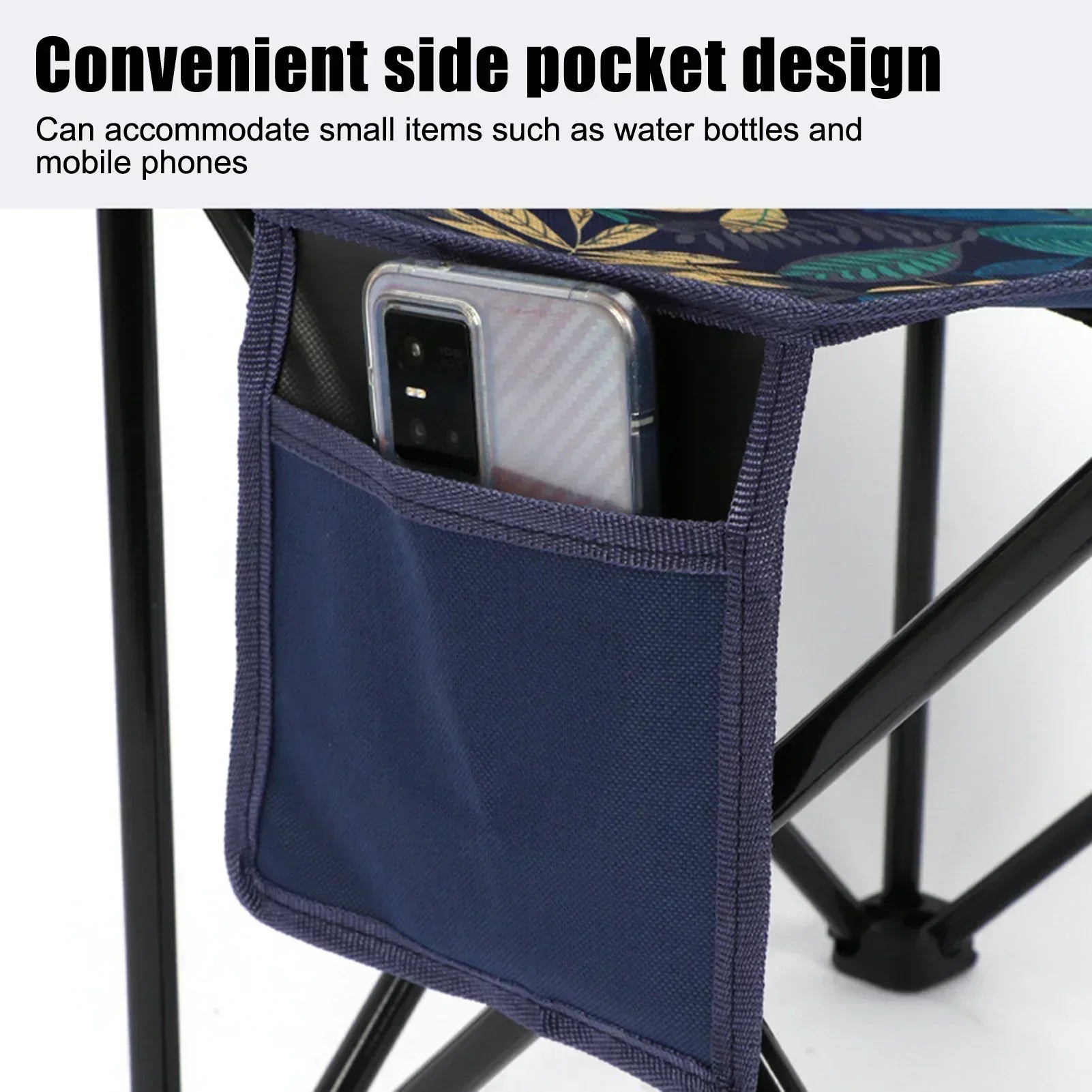 Folding Camping Chair Compact Nylon Oxford & Steel Frame