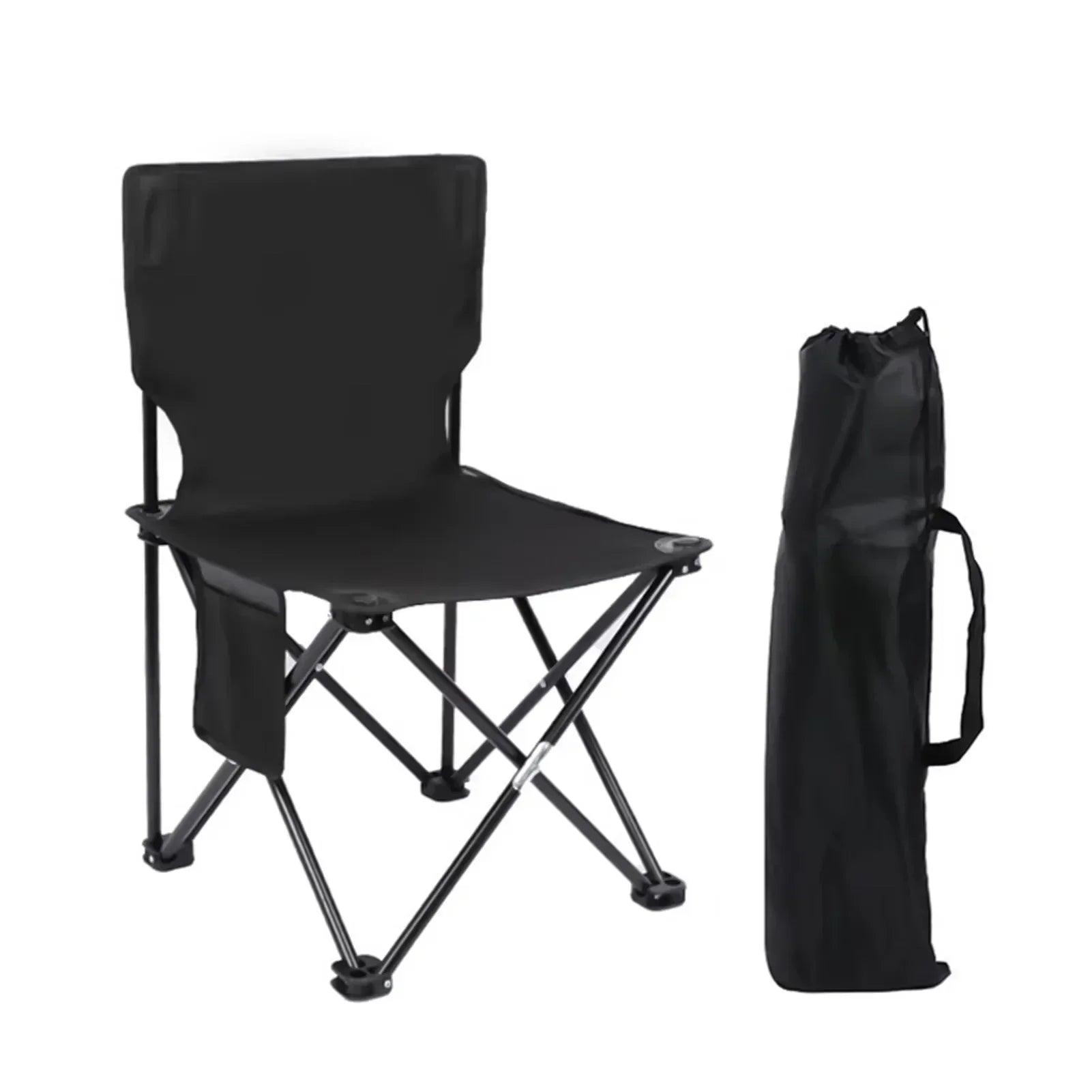 Folding Camping Chair Compact Nylon Oxford & Steel Frame