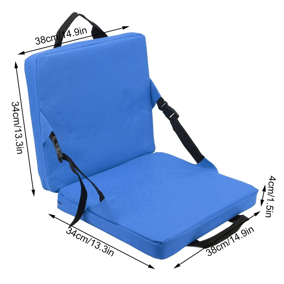 Folding Camping Chair Padded Backrest & Side Pocket
