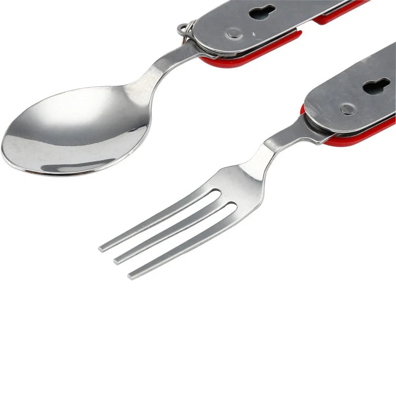 Folding Cutlery 4-in-1 Stainless Steel Pocket-Sized