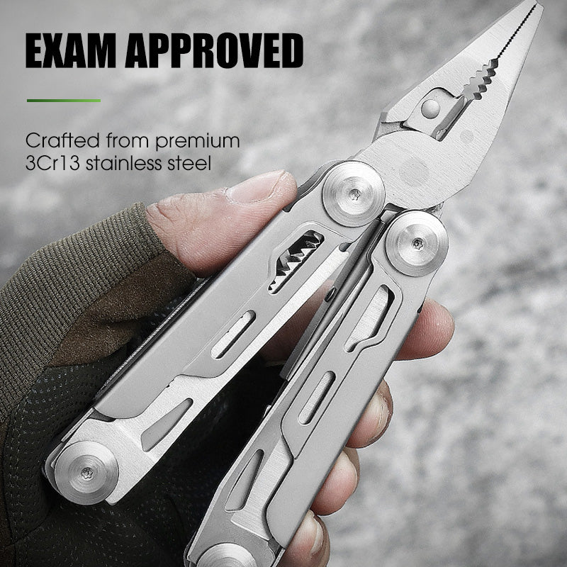 Folding Multi-Tool 12-In-1 Stainless Steel & Lockable