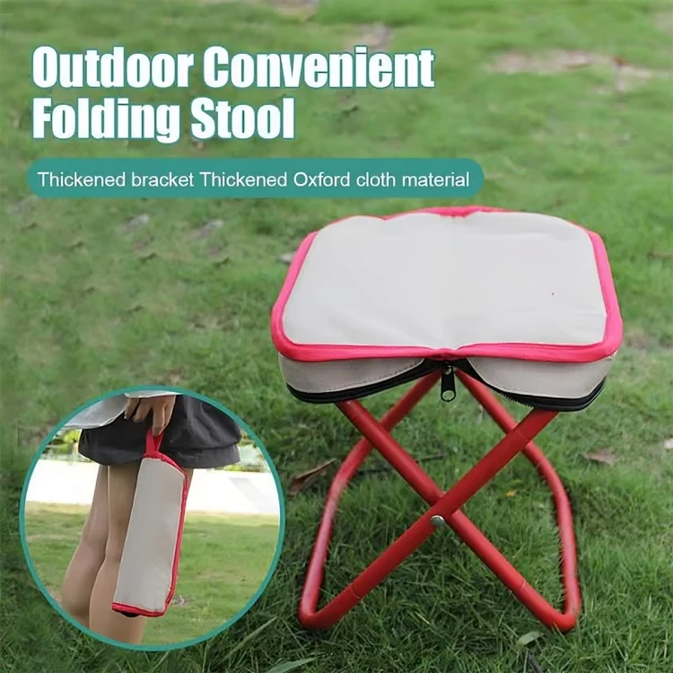 Folding Stool Ultralight & Compact Stainless Steel 220 Lbs