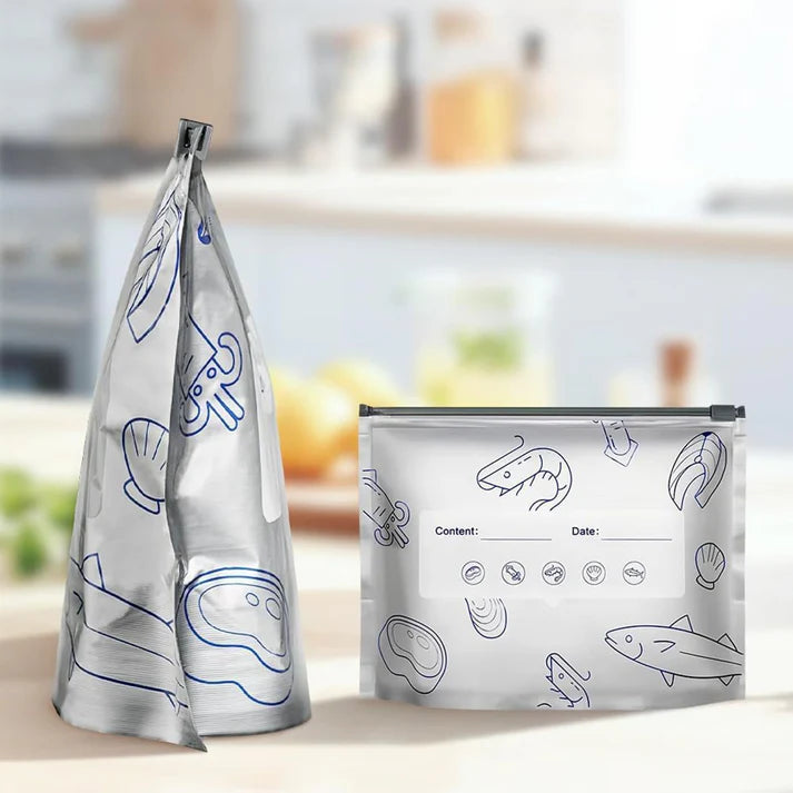 Food Storage Bags Reusable Airtight Aluminum Set of 20