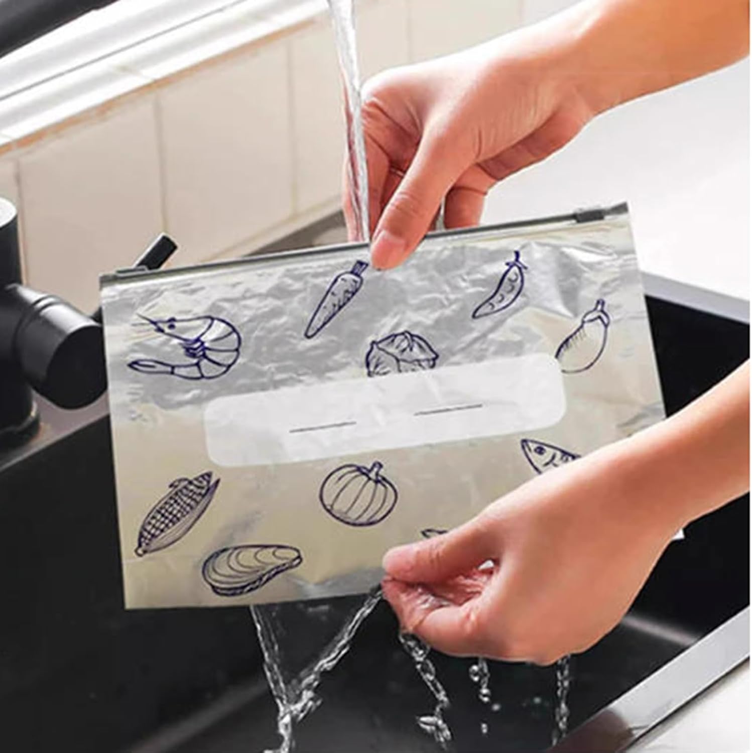 Food Storage Bags Reusable Airtight Aluminum Set of 20