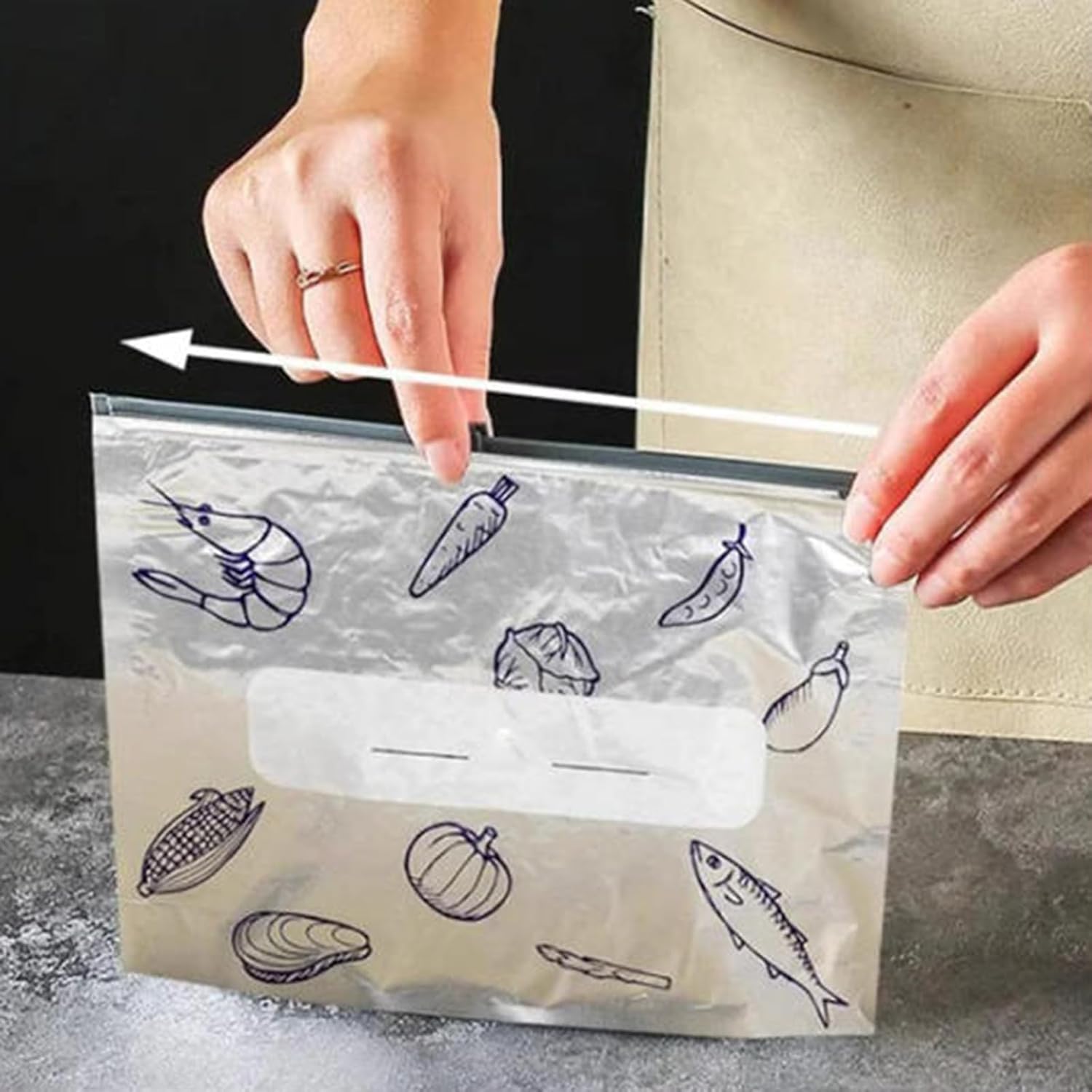 Food Storage Bags Reusable Airtight Aluminum Set of 20
