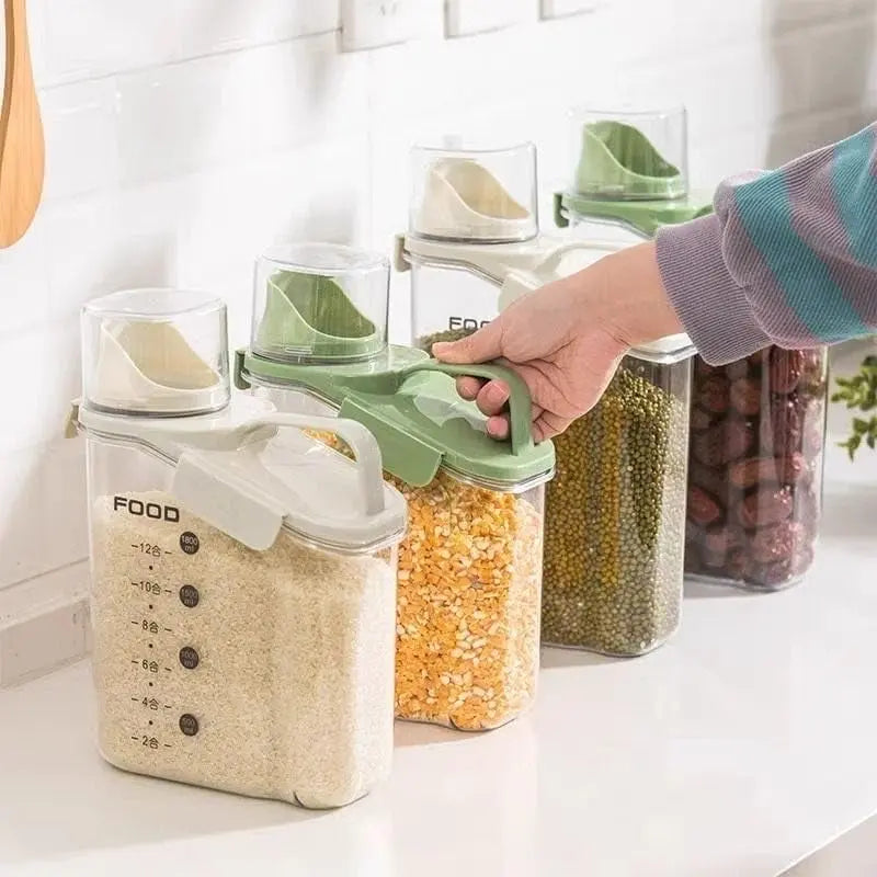 Food Storage Container Airtight Silicone Seal & Integrated Scale