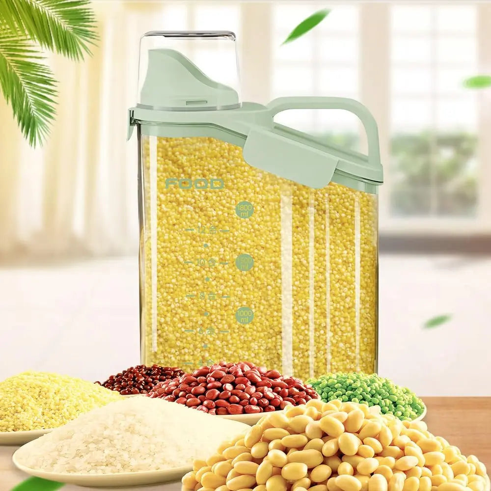 Food Storage Container Airtight Silicone Seal & Integrated Scale