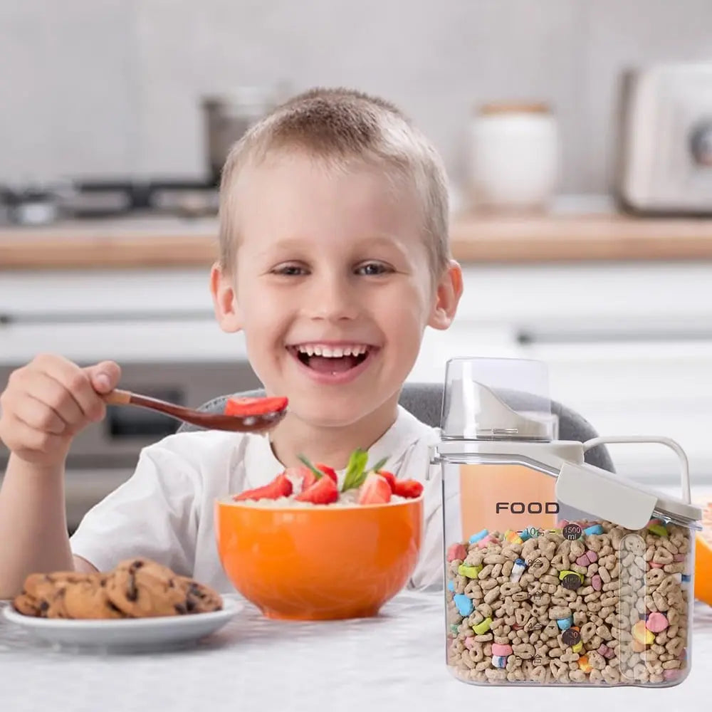 Food Storage Container Airtight Silicone Seal & Integrated Scale